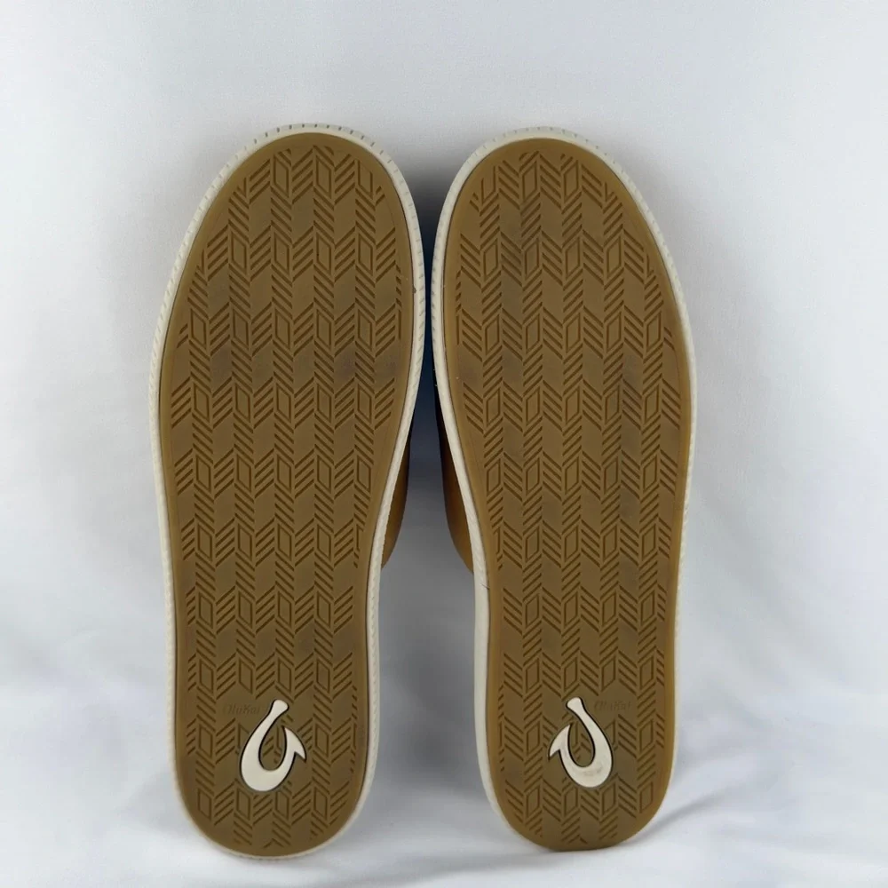 OluKai Men's Tan Slip-On Loafers